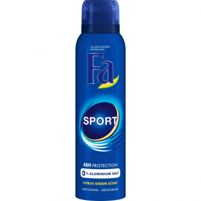 Fa Sport Spray for Men 48 hr Protection Citrus green Scent Anti Stains Deodorant 150 ml